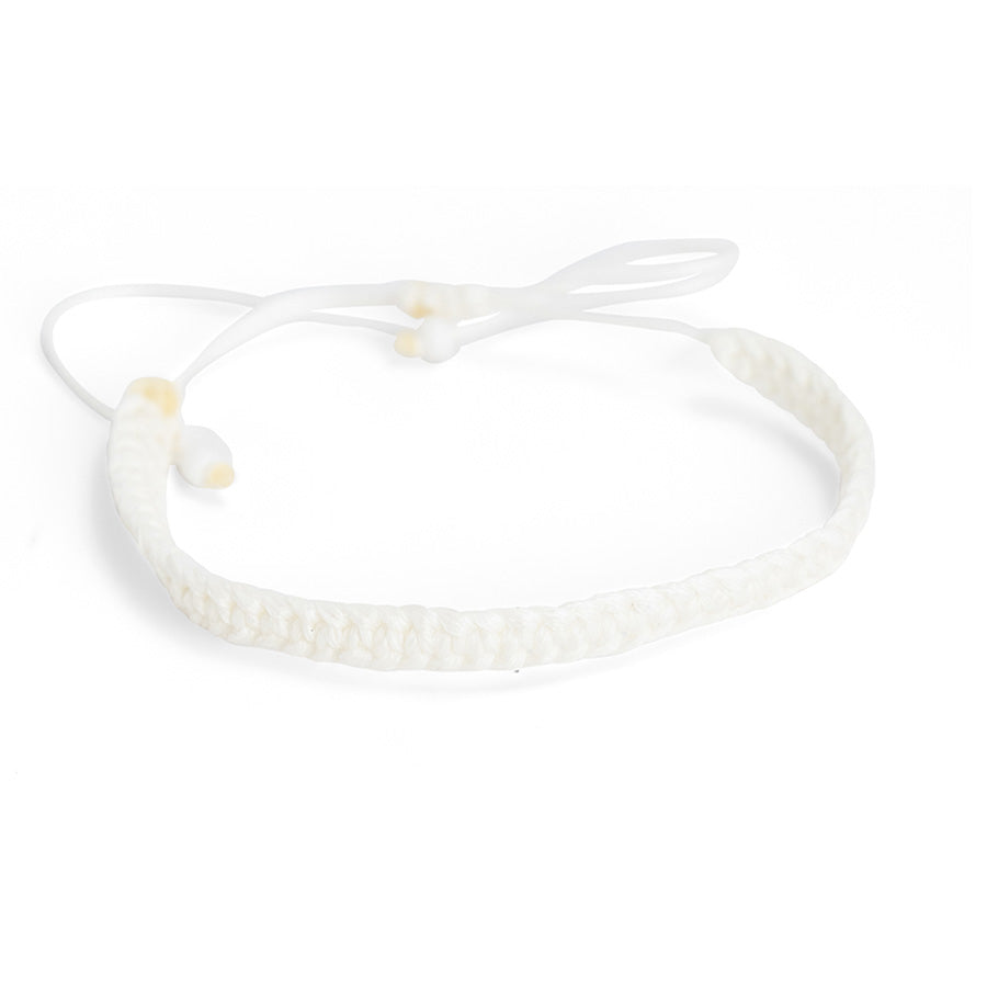 PSB828 - White Braided Bracelet