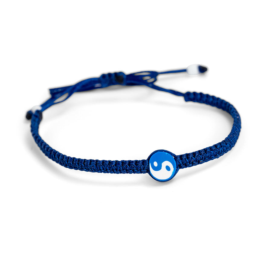 PALM STRINGS - ASSORTED RESIN DISC ON BLUE BRAIDED STRING