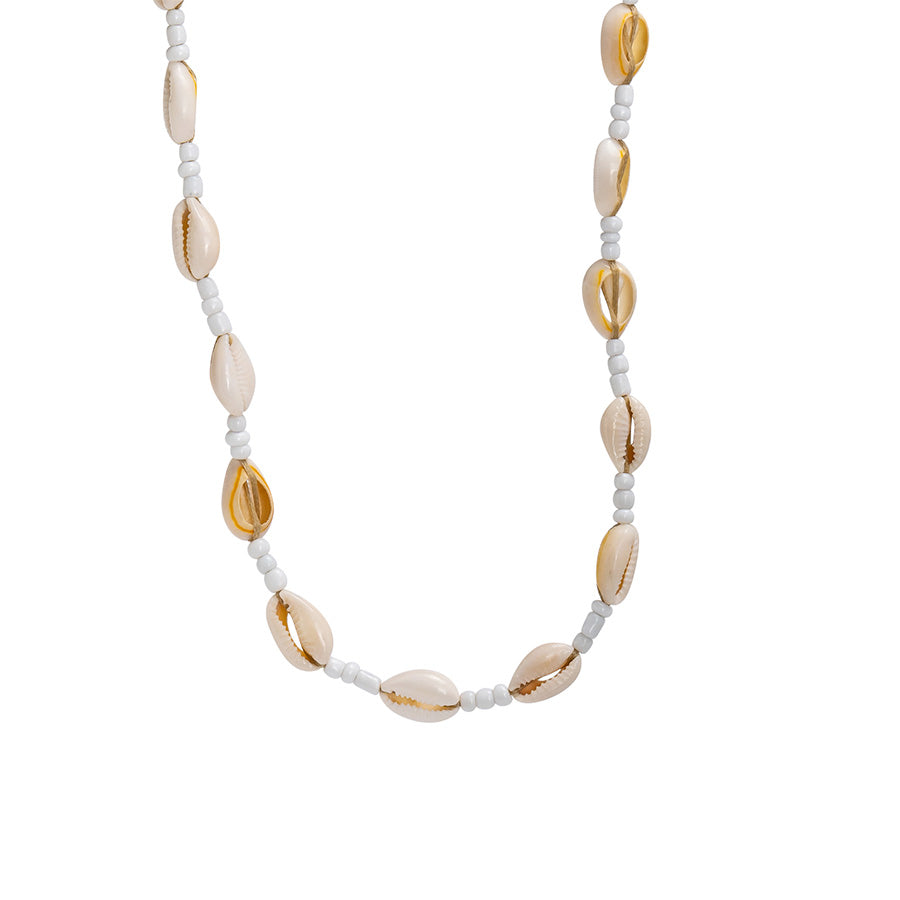 PALM STRINGS - FULL COWRIE WITH ASSORTED SMALL BEADS SAND STRING