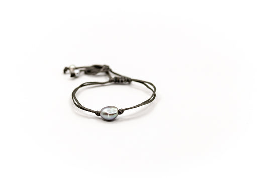 PSB190 - Single Light Grey Pearl Bracelet