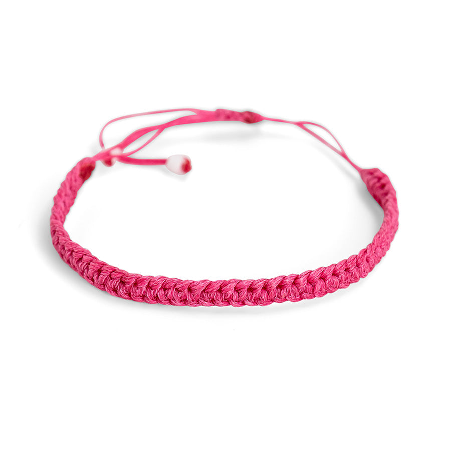 PSB832 - Coral Pink Full Braided Bracelet