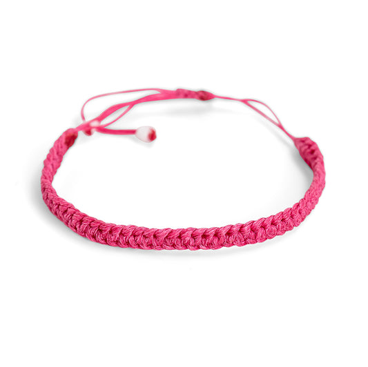 PSB832 - Coral Pink Full Braided Bracelet