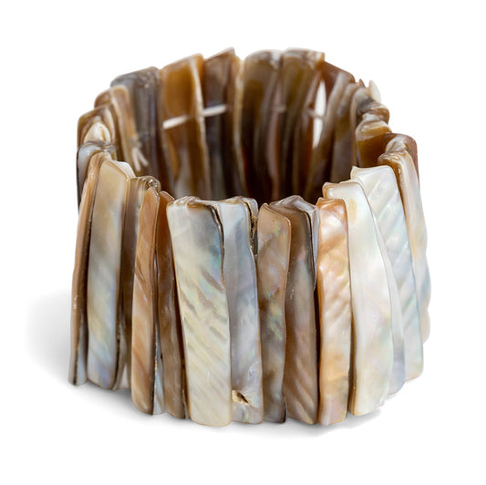 PSB930 - Long Mother of Pearl Stretch Bracelet