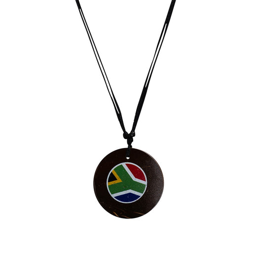 PSN254 - South African Disc Necklace on Black String