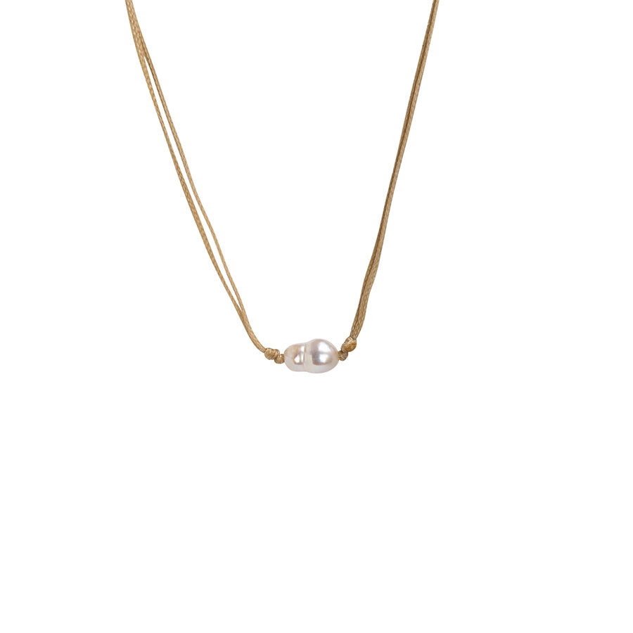 PALM STRINGS - LARGE DOUBLE WHITE PEARLS SAND STRING